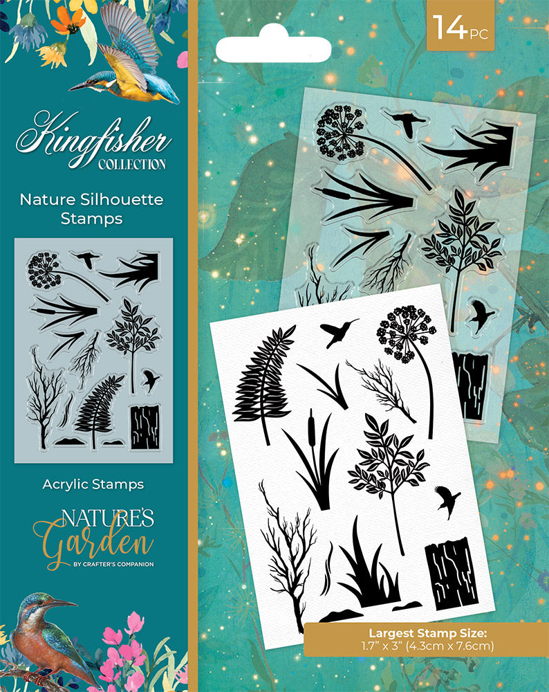 Nature's Garden - Kingfisher Collection - Clear Acrylic Stamps - Natur  -Crafter's Companion US